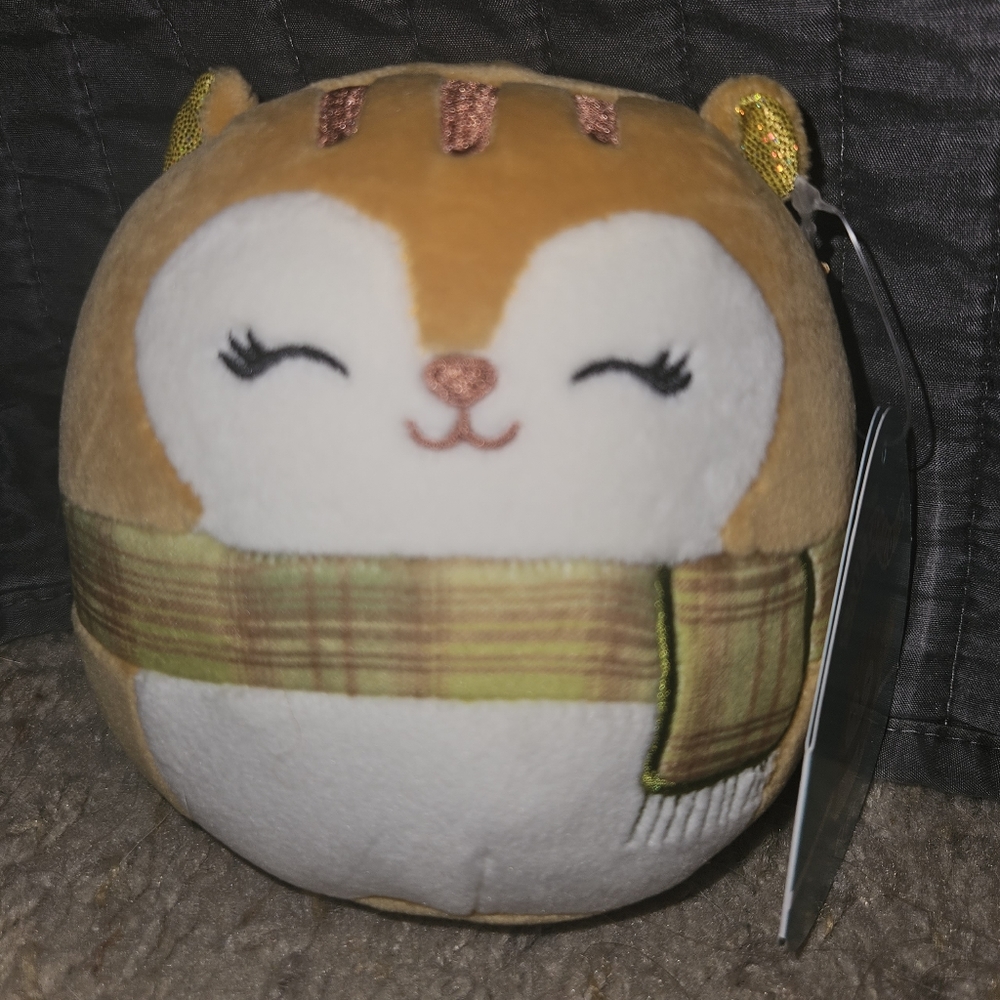 NWT Squishmallow Erin the Squirrel in Scarf 5” Harvest Fall Edition